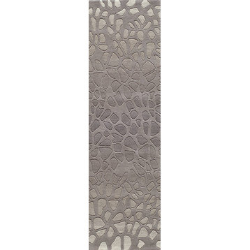 Delhi Hand-Tufted Rug, Silver, 2'3"x8' Runner