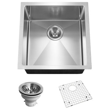 Houzer CNR-1700 Savoir 17" Single Basin 18 Gauge Bar/Prep Sink - Stainless