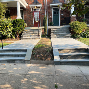 Running Bond Blue & Diamond Pattern Full Color Flagstone Walkways- Tenleytown DC