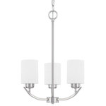 HomePlace - HomePlace 415231BN-338 Dixon - Three Light Chandelier - Warranty: 1 Year Room Recommendation: DDixon Three Light Ch Brushed Nickel Soft  *UL Approved: YES Energy Star Qualified: n/a ADA Certified: n/a  *Number of Lights: 3-*Wattage:100w Incandescent bulb(s) *Bulb Included:No *Bulb Type:E26 Medium Base *Finish Type:Bronze