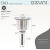 Azuni 3.5 Inch Stainless Steel Kitchen Sink Extra Deep Strainer with Removable