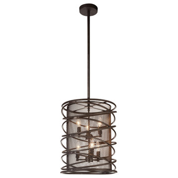 Darya 6 Light Up Chandelier with Brown finish