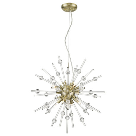 Burst, Pendant, 21", Antique Bronze