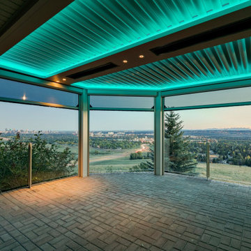 Adjustable StruXure Pergola with Accent Strip Lighting in Multi Colours