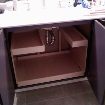 Bathroom Pull Out Shelves with Risers