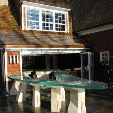 3" thick glass counter tops