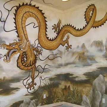 Eastern themed children's bedroom mural