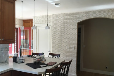 Example of an arts and crafts kitchen design in Orange County