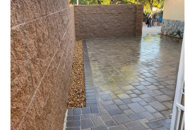 Cinderblock wall