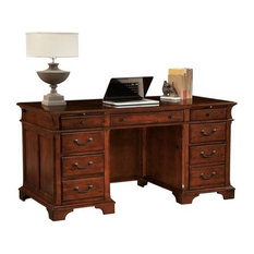 Leather Top Traditional Desks Houzz Hekman 79280 Ceo 60 Wood Executive Desk With 3 Panel Leather Top