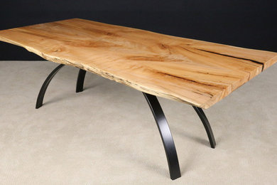 Curly Maple Table/Desk on Fremont Base #2176
