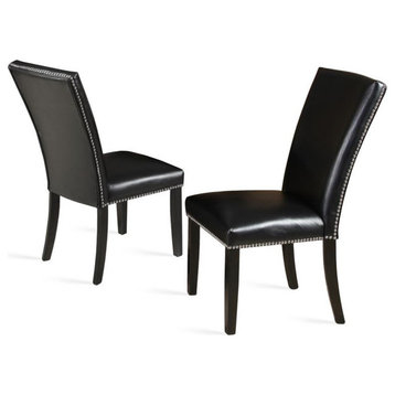 Steve Silver Finley Upholstery Side Chair in Black