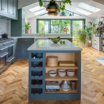 Dark Green Shaker Kitchen