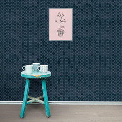 Beton Still Deep Navy Hex Mosaic - Mosaic Tiles