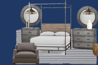 Inspiration for an industrial bedroom remodel in Other