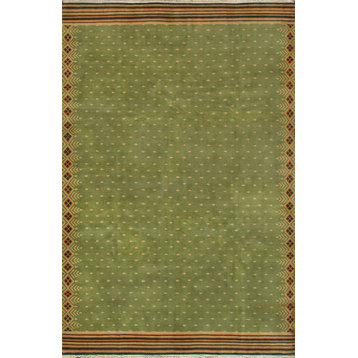 Pasargad Home Modern Collection Hand-Knotted Wool Area Rug, 6'8"x10'2"