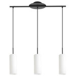 Eglo Lighting - Eglo Lighting 205132A Troy 3, 3 Light Pendant - Structured Black Finish  Opal Glass ShaTroy 3 3 Light Penda Structured Black Opa *UL Approved: YES Energy Star Qualified: n/a ADA Certified: n/a  *Number of Lights: 3-*Wattage:60w E26 Medium Base bulb(s) *Bulb Included:No *Bulb Type:E26 Medium Base *Finish Type:Structured Black