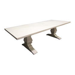 White Trestle Table - Dining Tables