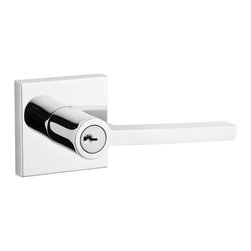 Baldwin - Entry Square Lever on Contemporary Square Rose - Door Levers