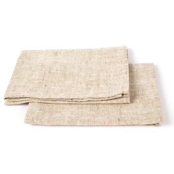 Linen Prewashed Hand And Guest Towels Francesca, Set of 2, Birch, 45x70