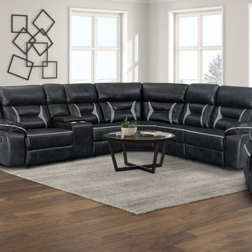 Acropolis Charcoal 3PC Manual Reclining Sectional