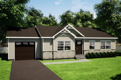Inspiration for a mid-sized craftsman home design remodel in Other