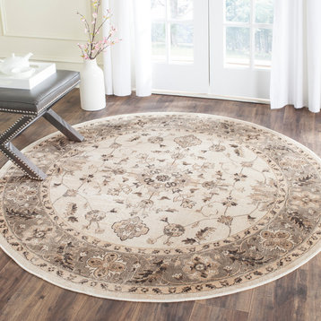 Safavieh Vintage Collection VTG168 Rug, Stone/Mouse, 6' Round