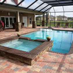 Indoor Backyard Geometric Pool with Spa - Products