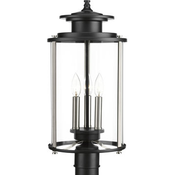 Squire Collection 3-Light Post Lantern, Black