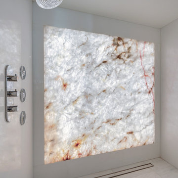 Backlit Onyx Shower Wall