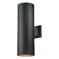 Volume Lighting 2-Light Black Outdoor Wall Sconce