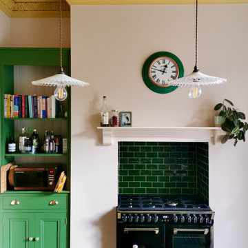 The Victorian Kitchen & Dining Room with the Yellow Ceiling