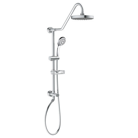Kauai Brass Rain Shower System With Handheld, 1.8 GPM, Chrome