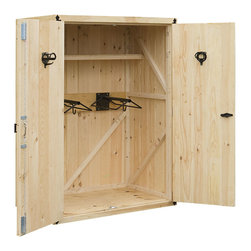 Double Saddle Rack for Horse Barns - Opened - Outdoor Structures