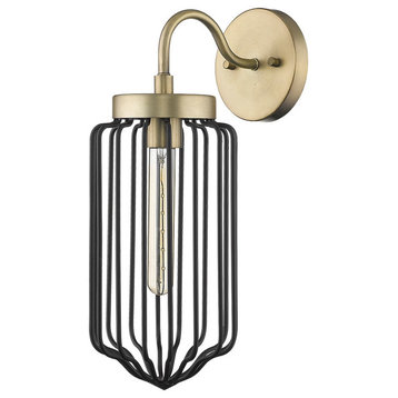 Reece 1-Light Aged Brass Sconce, IN41503AB