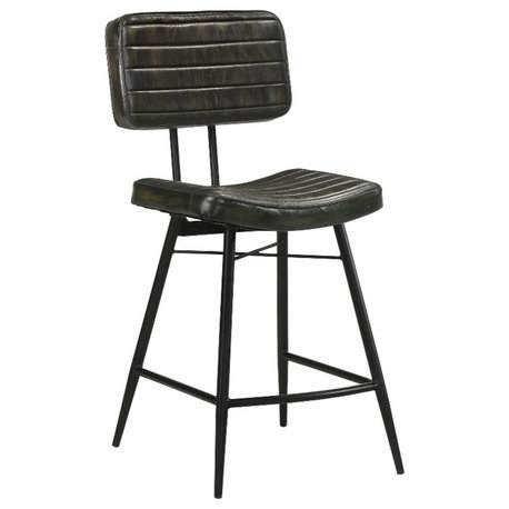 Coaster Partridge Leather Upholstered Counter Height Stools Espresso