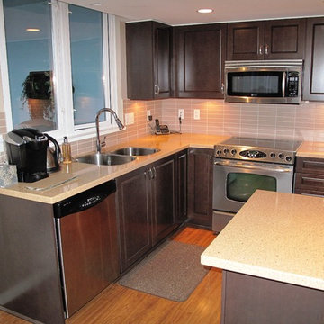 Cabinet Refacing done in Cherry Veneer in Milano Stain
