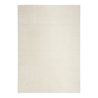 Nourison Sustainable Trends Sut07 Solid Color Rug, Ivory, 5'3