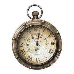 Authentic Models - Authentic Models Porthole Eye of Time Clock, Bronze - Desk And Mantel Clocks