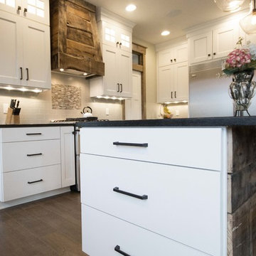Midcontinent Cabinetry kitchen with refurbished barnwood