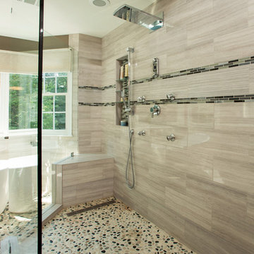 A Modern Spa Like Master Bathroom in McLean VA
