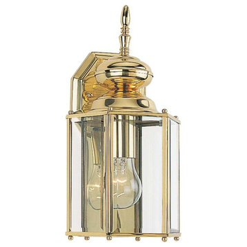 Classico 12" Outdoor Wall Light in Polished Brass