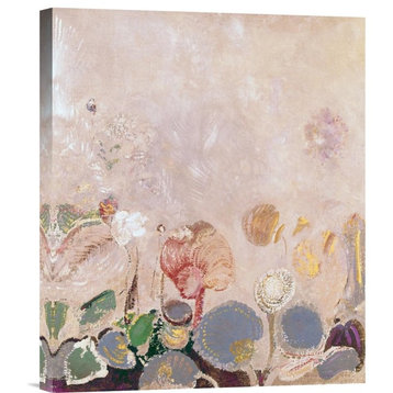 "Flower Field" Stretched Canvas Giclee by Odilon Redon, 18"x22"