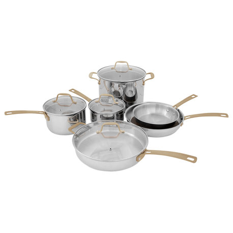 ZLINE 10-Piece Stainless Steel Non-Toxic Cookware Set