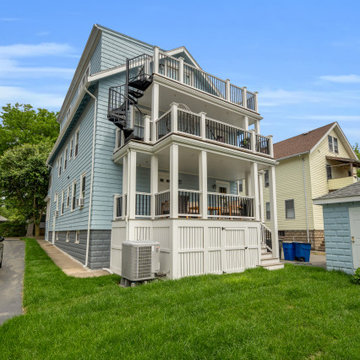 Three Story Deck with Spiral Stair