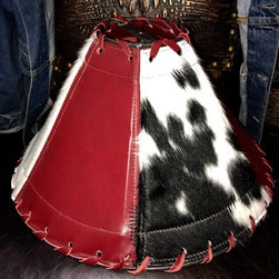 Cowhide & Leather Lamp Shade - Lamp Shades