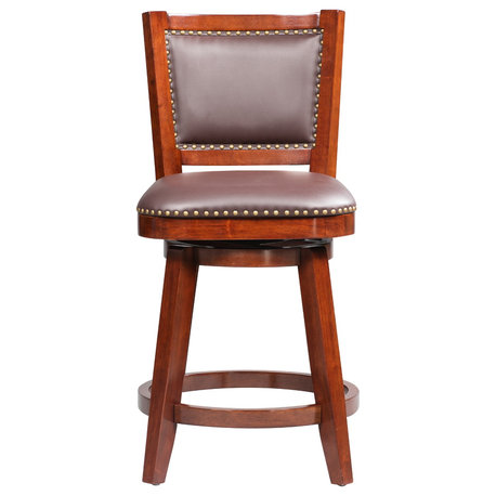 Broadmoor Swivel Stool, Cherry, 24"