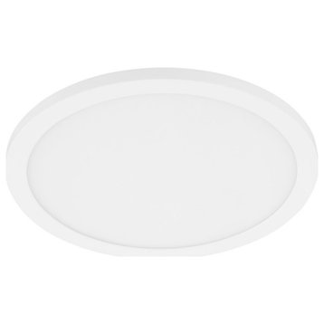 1-Light, 24W LED Ceiling/Wall Light, White/White Acrylic Shade