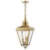 Livex Lighting 3 Light Solid Brass Outdoor Lantern With Antique Brass 2035-01