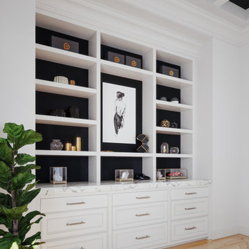Modern Black and White Home Office